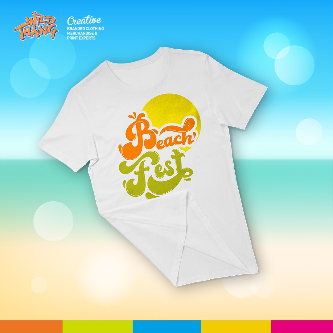 Beach fest branded t-shirt in white